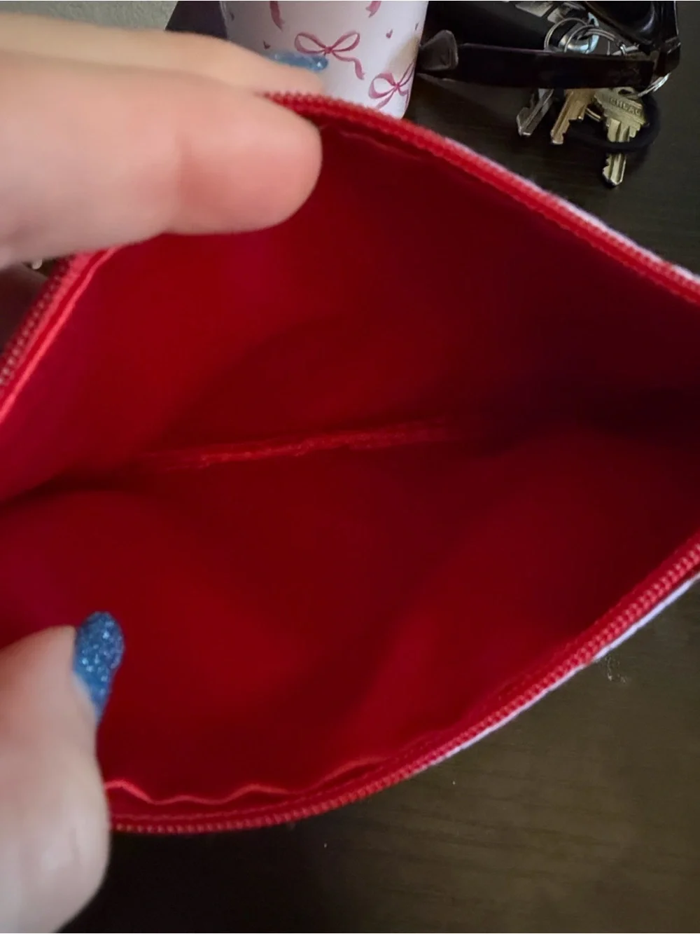 Ipsy Lavender with Bows Pouch December 2025